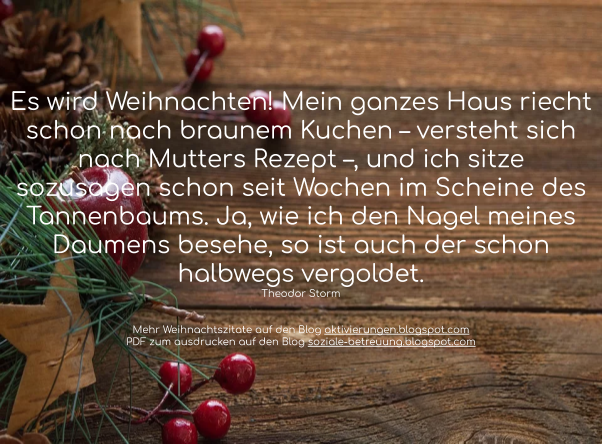 Pin auf ideen rund ums haus Aktivierungen - Soziale Betreuung: Weihnachtszitat - Es wird