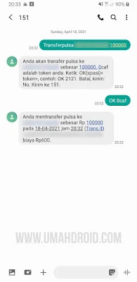 Proses Transfer Pulsa Indosat ke Indosat