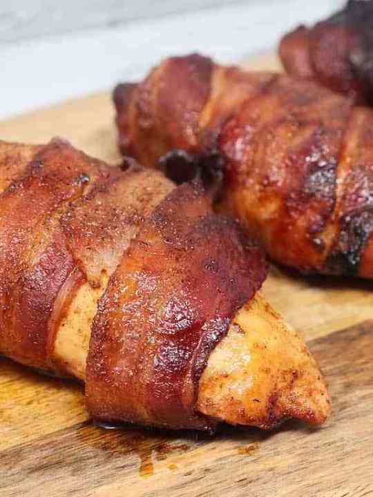 Air Fryer Bacon Wrapped Chicken Breasts