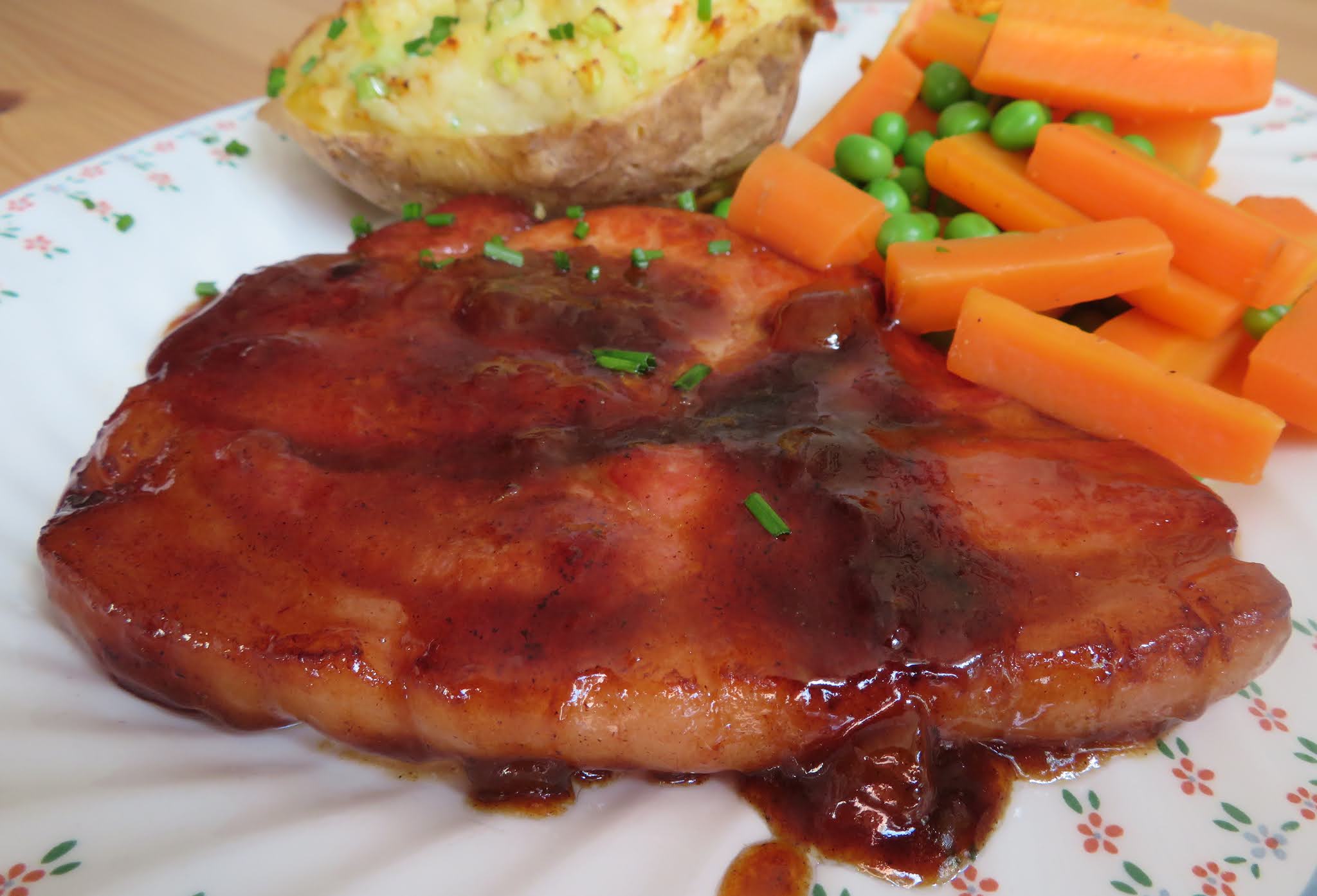 Glazed Bacon Chops with Champ Stuffed Potatoes The English Kitchen