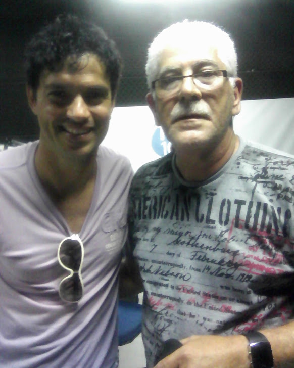 Eu e Jorge Vercilo em recente visita a Educativa - FM