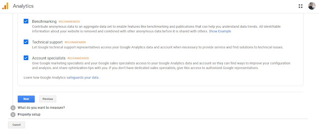 Account Setup Google Analytics