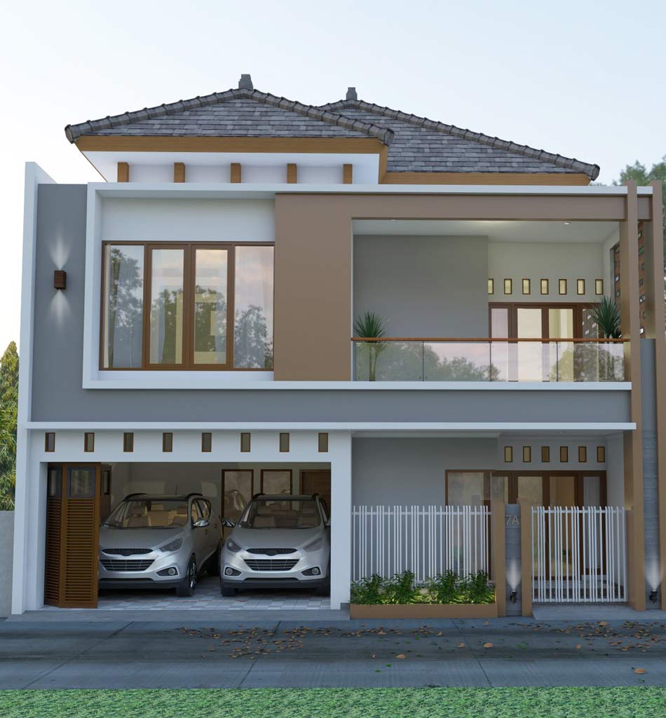 jasa design rumah dua lantai bagus by pandu arsi prasada