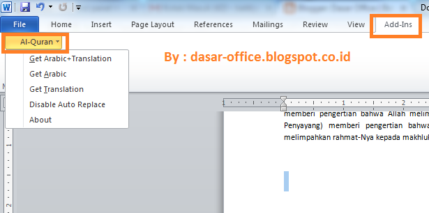 quran in ms word terbaru