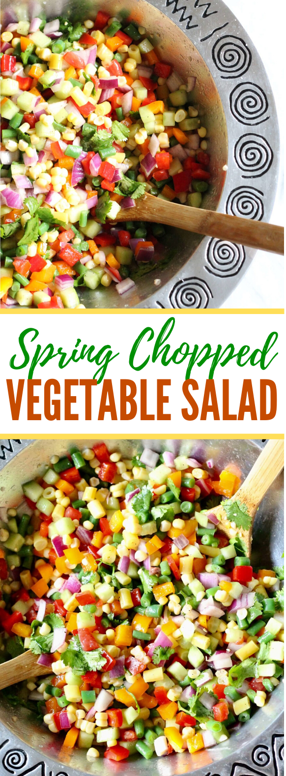 Spring Chopped Salad #vegetarian #veggies