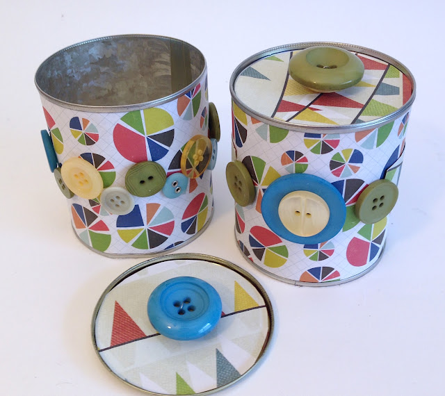 upcycled tin cans buttons lisa fulmer