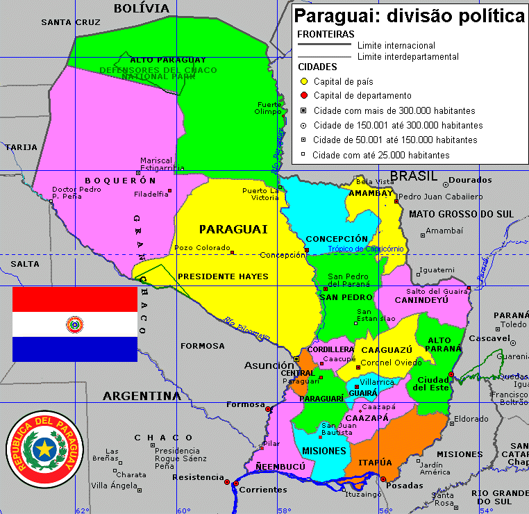 MAPAS DO PARAGUAI - Geografia Total™