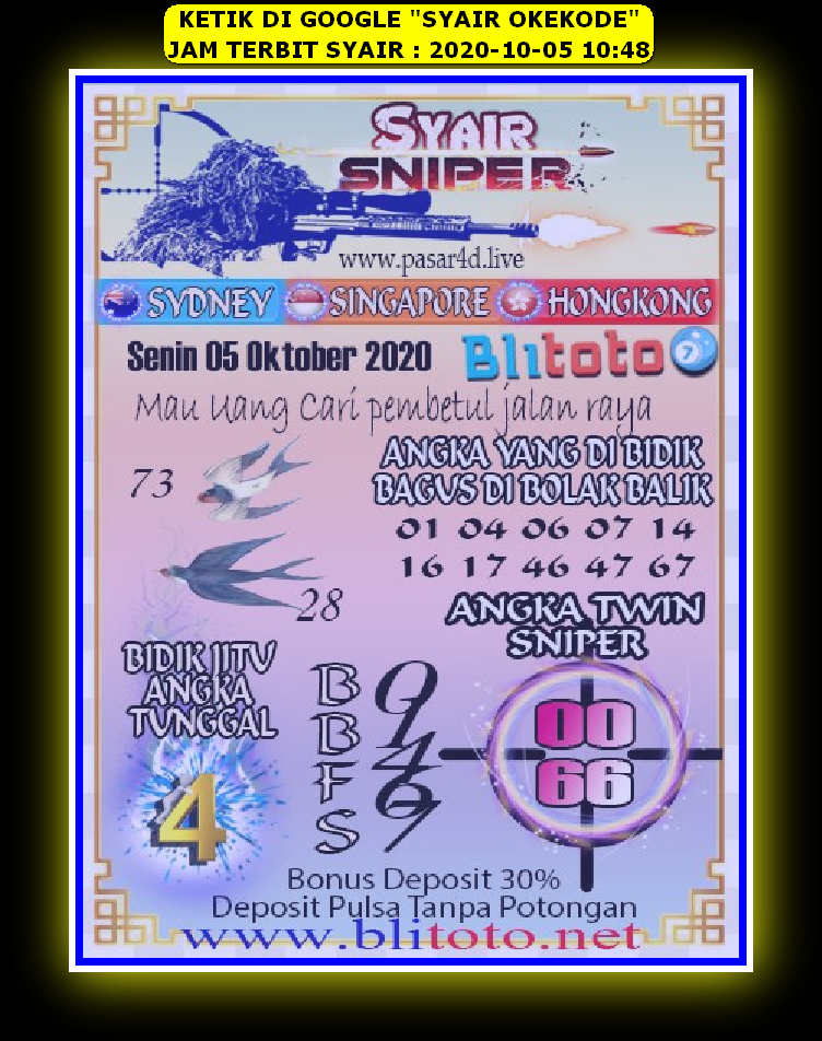 1 New Message Kode Syair Singapore 5 Oktober 2020 Forum Syair Togel Hongkong Singapura Sydney