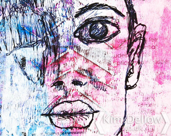 Close up on the scribble face