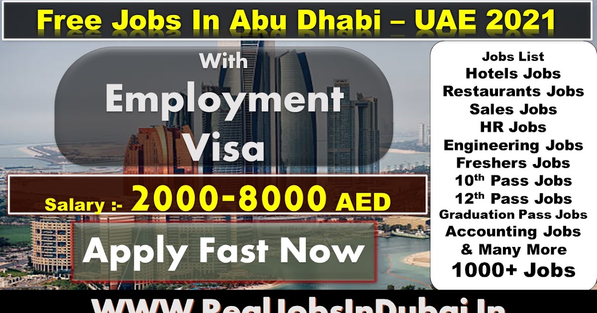 Latest New Jobs In Abu Dhabi 2021