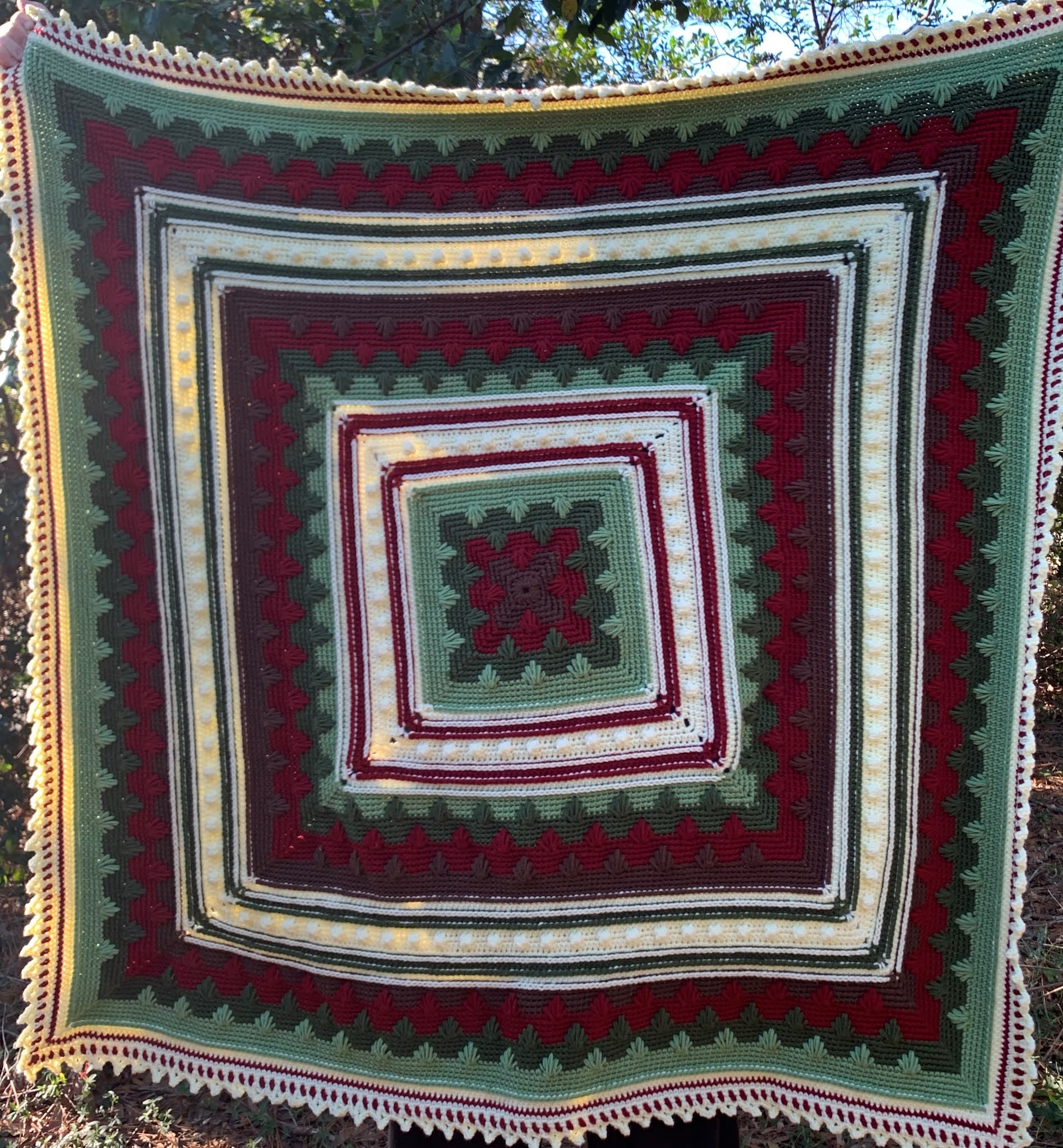 Bizzy Crochet Vintage Christmas Blanket Pattern