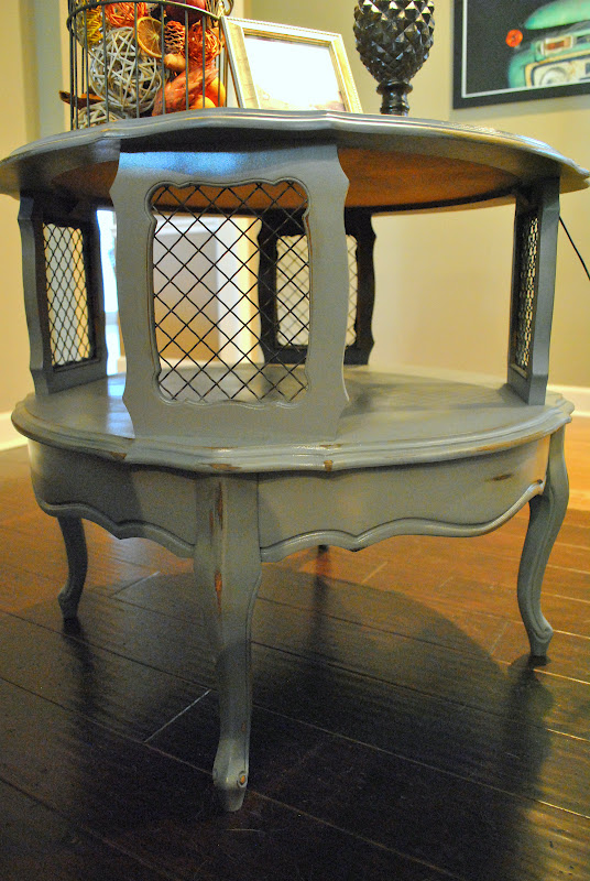 Amazing Grays Antique gray end table