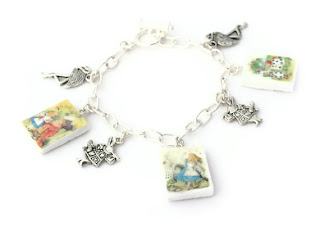 The Queen of Hearts Charm Bracelet handmade from Polymer Clay
