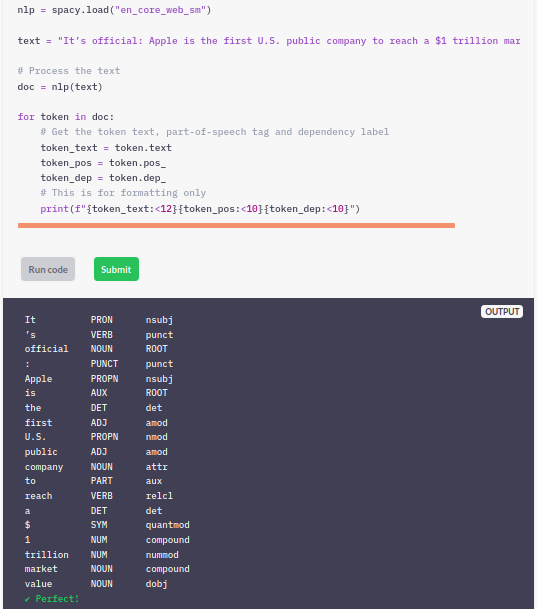 NLP using spacy: spacy exploration part 1