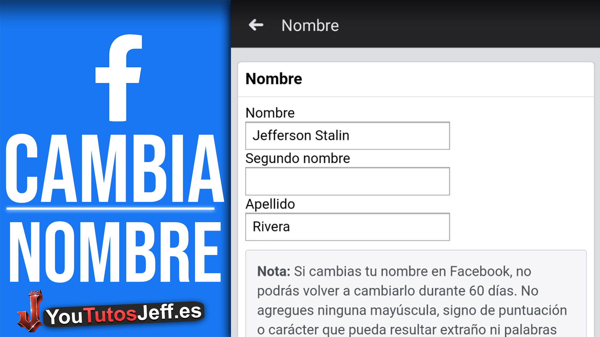 Como Cambiar NOMBRE de Facebook