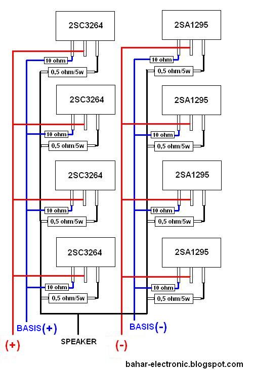 Cara Paralel Transistor Final Power Amplifier - Bahar Electronic