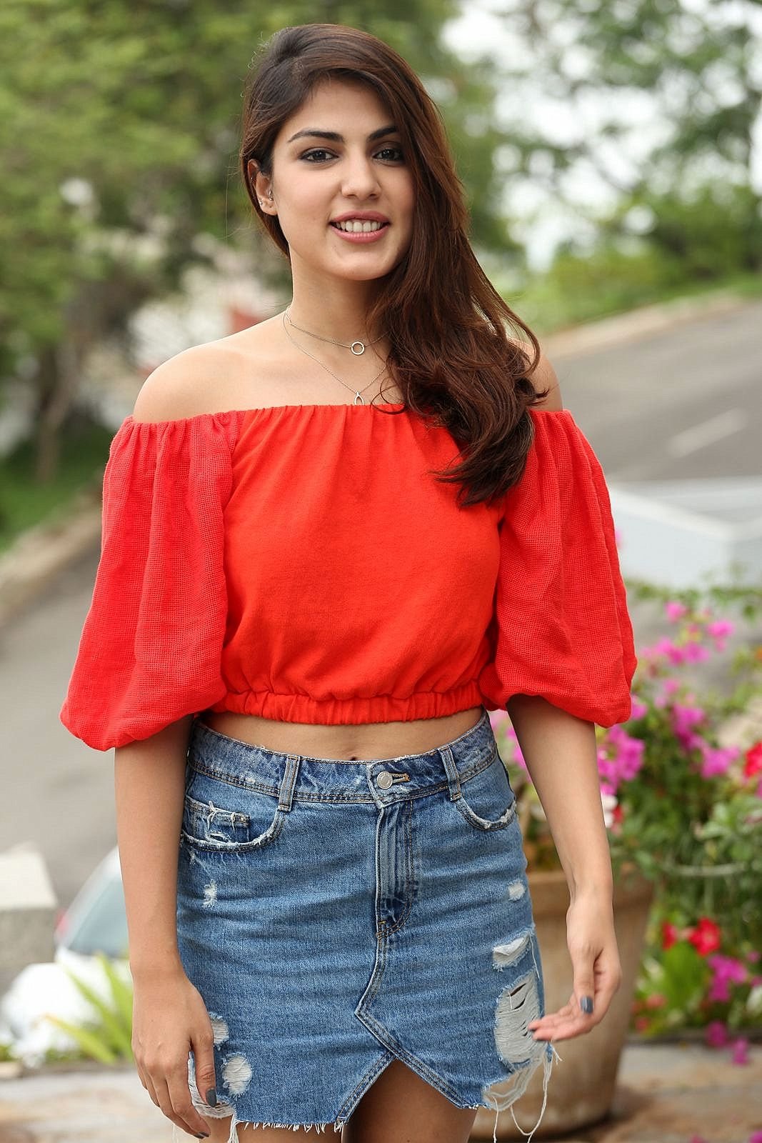 Desi Actress Pictures Rhea Chakraborty Displays Her Sexy Legs And