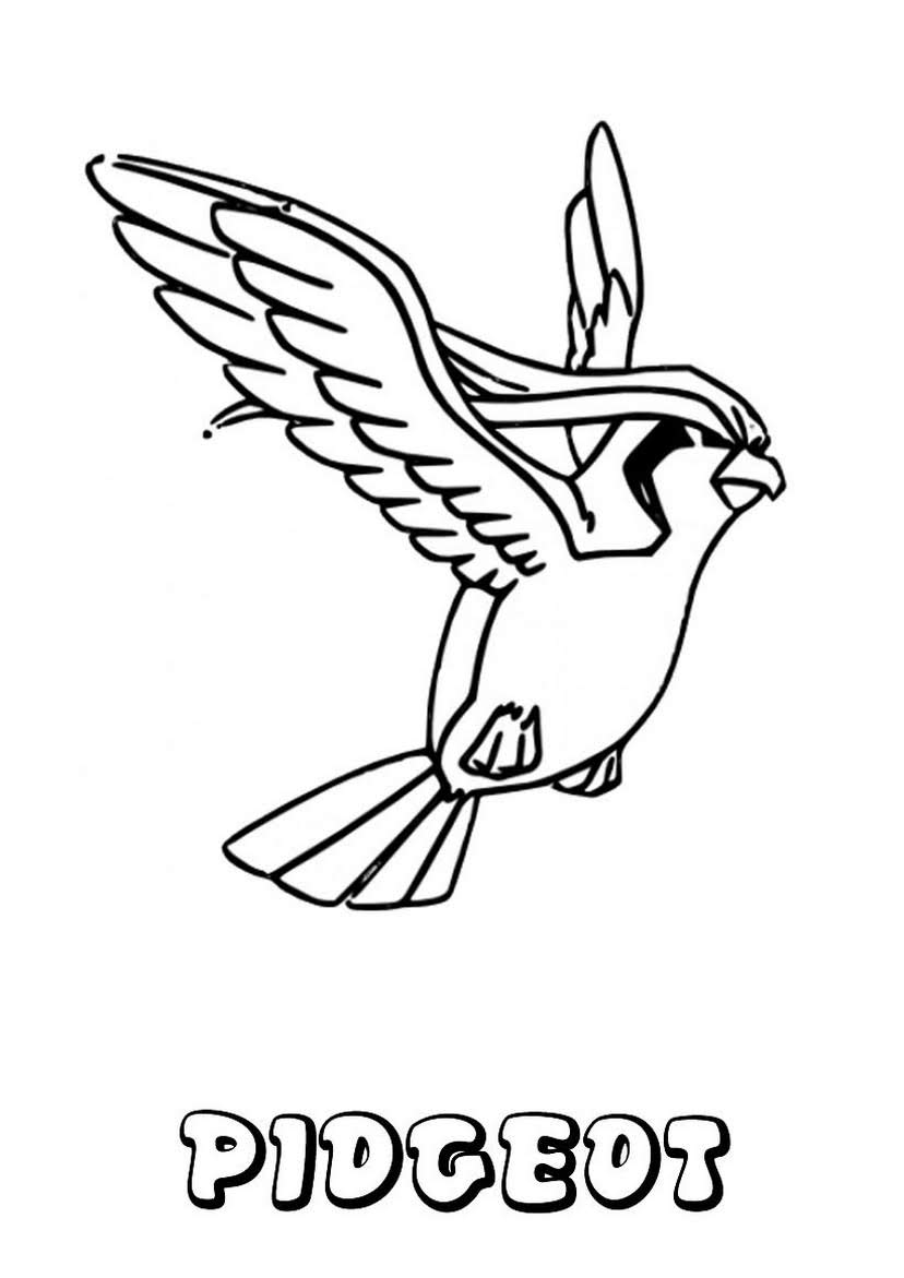 Pokemon Pidgeot Coloring Pages Free Printable Free Pokemon
