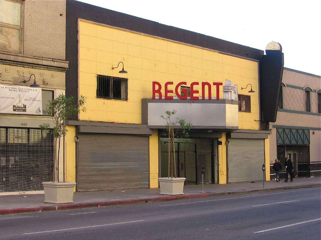 Los Angeles Theatres Regent Theatre history + exterior views