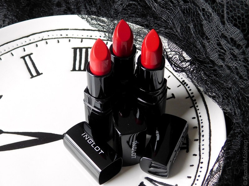 Inglot Cosmetics | Matte Red Lipsticks 408 409 429 Review & Swatches - Avis Rouge à lèvres - Comparison Comparaison M.A.C. Dupes Ruby Woo, Russian Red, Red Rock, M.A.C. Red Satin Inglot Cosmetics | Matte Red Lipsticks 408 409 429 Review & Swatches - Avis Rouge à lèvres - Comparison Comparaison M.A.C. Dupes Ruby Woo, Russian Red, Red Rock, M.A.C. Red Satin