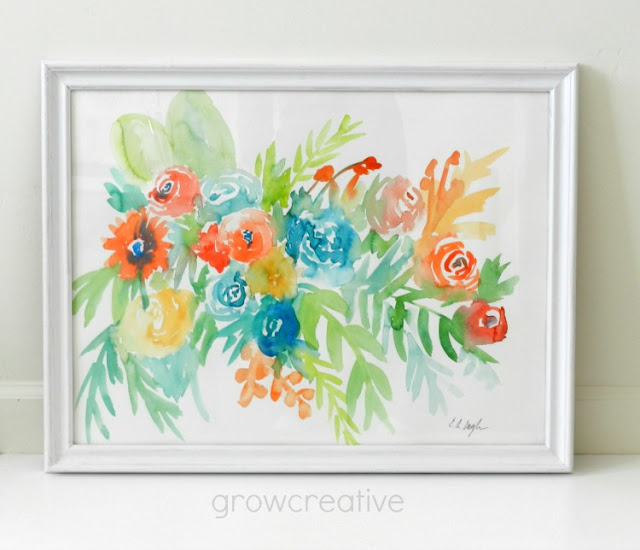 Floral Spring Watercolor Painting by Elise Engh: growcreative