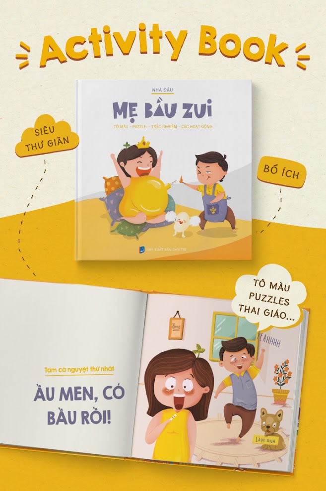 [A116] Trọn bộ sách tô màu cho Mẹ Bầu mang thai lần đầu