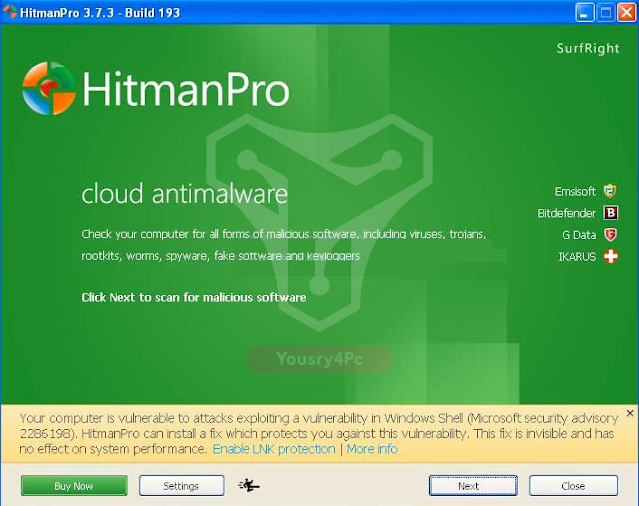 تحميل برنامج HitmanPro 3.8.20 كامل مع التفعيل للحماية من الفيروسات وملفات التجسس