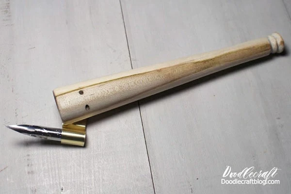 Learn how to make an oblique calligraphy pen holder. This is the ultimate writing utensil for calligraphers. It's an interesting pen that holds the nib at the right angle with ease in the hand. Make a custom one for a left handed calligrapher, a handmade gift or just to add to your collection of gorgeous pens.