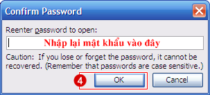 Cài mật khẩu cho file Word