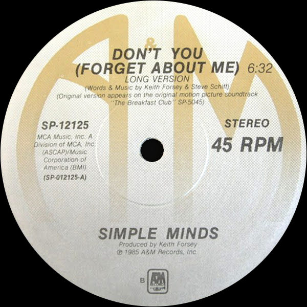 Simple Minds  On A&M Records