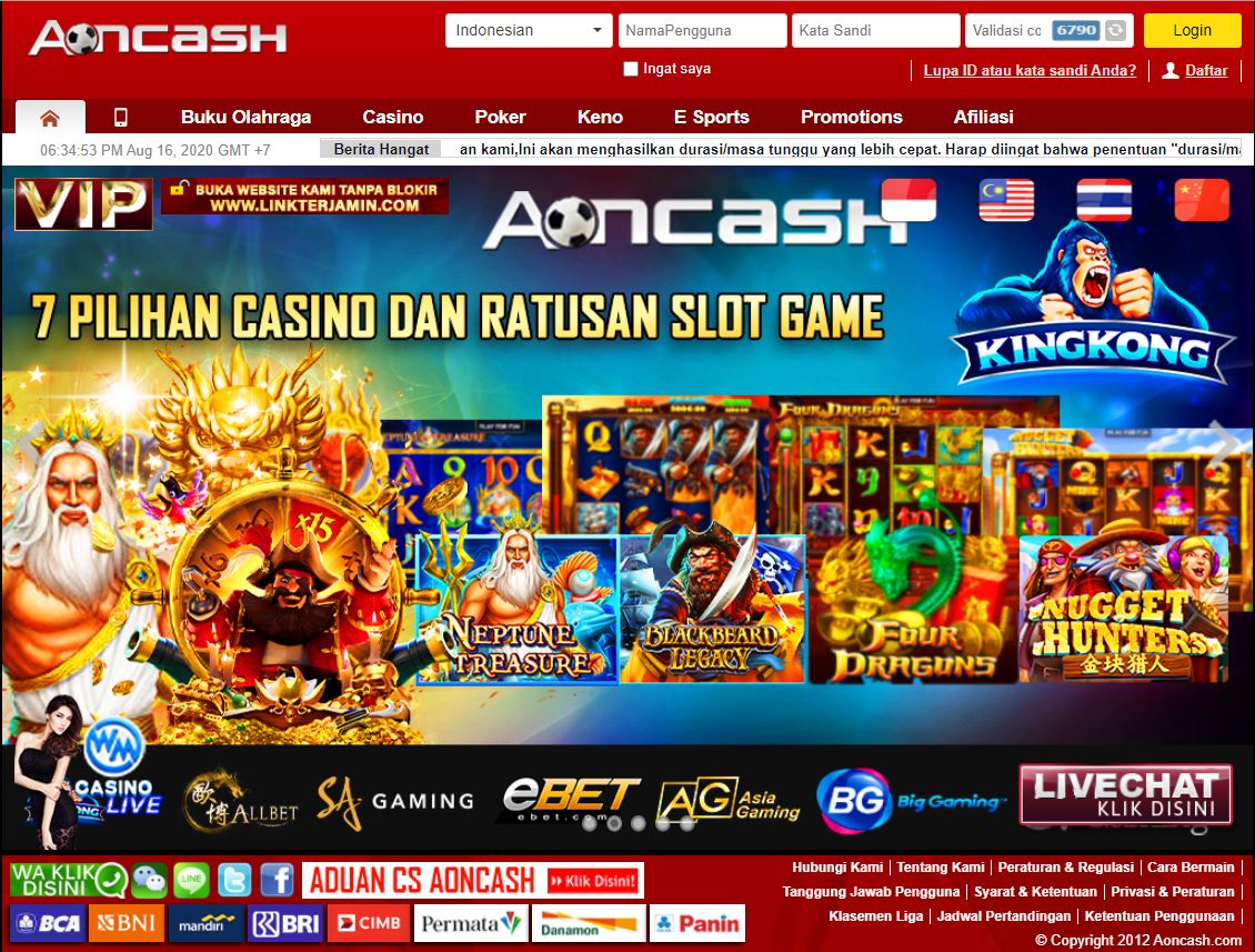 Aoncash - Situs Slot Terbaru, Aman dan Terpercaya