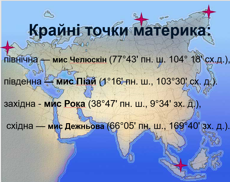Координаты мыса дежнева широта и долгота. Крайняя Южная точка материка Евразия мыс. Мыс Пиай Евразия. Крайние точки Евразии мыс Пиай. Крайние точки материка Евразия и их координаты.