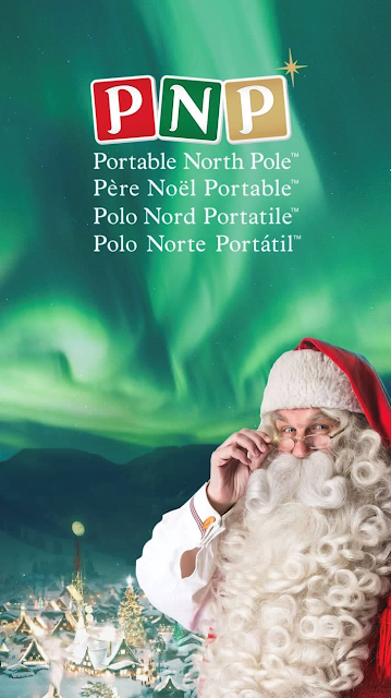 Screenshot of the app showing the name and Santa