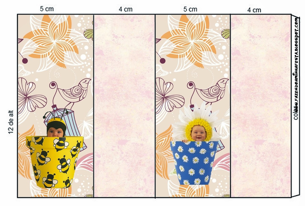 Bebés de Anne Geddes: Etiquetas de Candy bar para Primavera. Etiquetas de Bebés de Anne Geddes para imprimir gratis.
