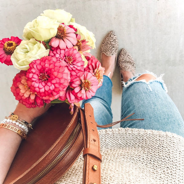 Madewell Outfit + Clare V Leopard Bag - Pretty in Pink Megan