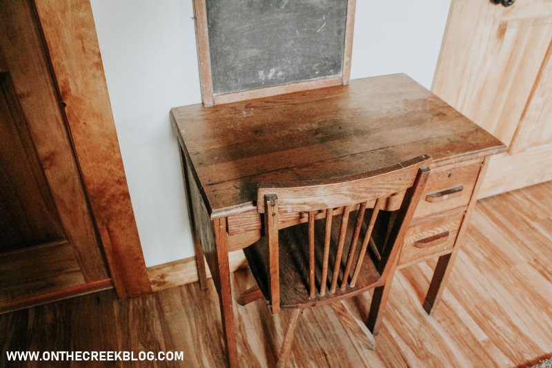 A little wood school desk! | On The Creek Blog