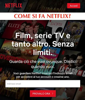 come si fa netflix