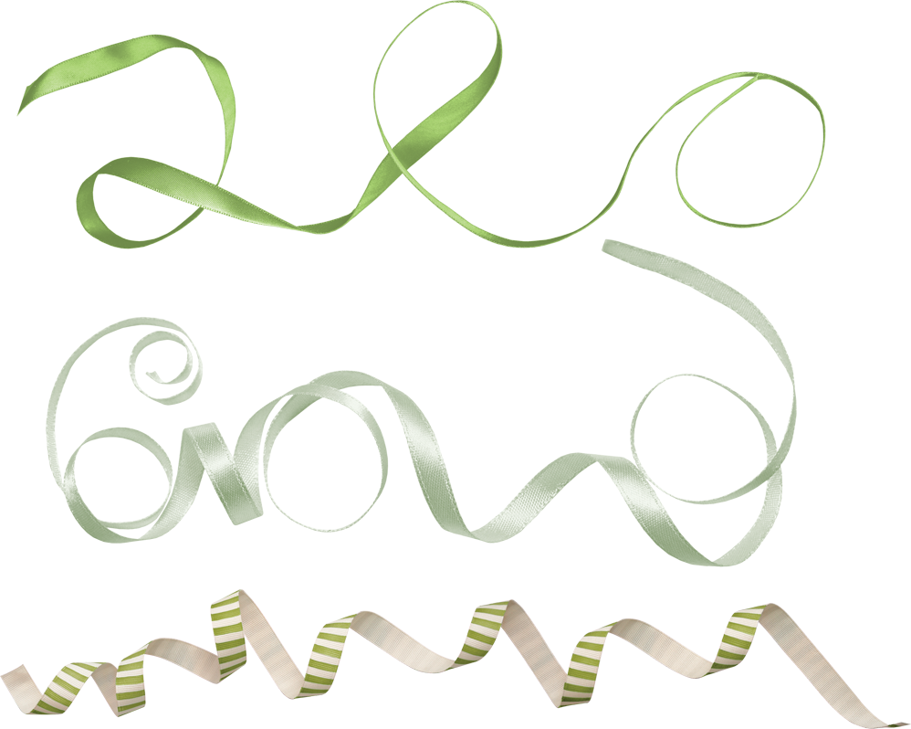 Clip art " Green ribbons"