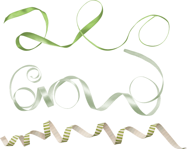 Clip art " Green ribbons"