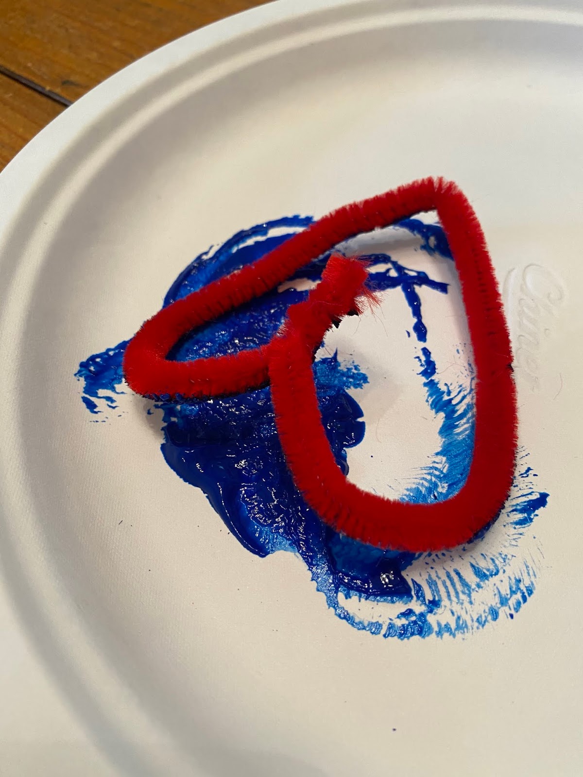 I Did It You Do It Pipe Cleaner Heart Painting