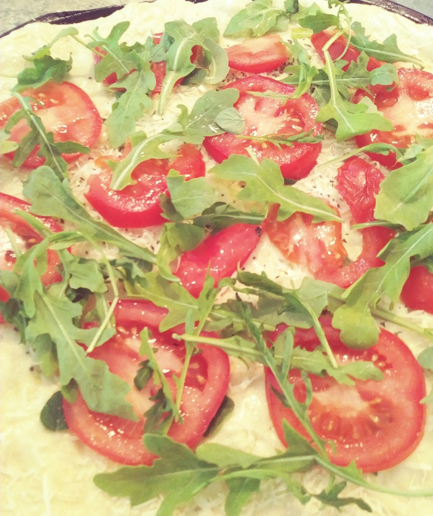 Sam's Place Arugula Pizza with Balsamic Glaze