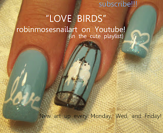 love bird nails, lovebird nails, birds in a cage nails, birdcage nails, in love with nails, caged love, simple teal nails, teal nails, teal the cows come home, teal we drop, teal we meet again, easy french manicure tutorial, robin moses, opi skyfall, opi skyscraper, 