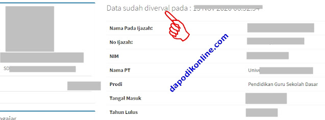 Data Ijazah Sudah Berhasil Diverval