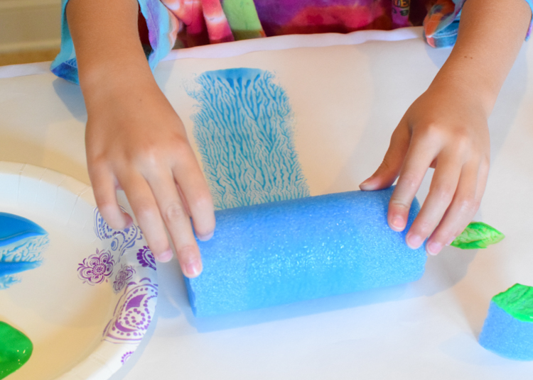 Pool Noodle Painting Process Art What Can We Do With Paper And Glue