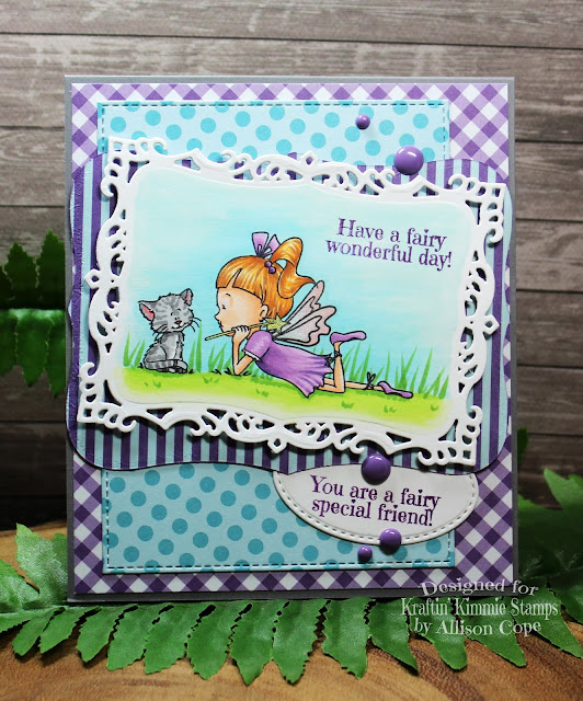 Magical Friends Card by Allison Cope featuring the "Magical Friends" stamp set from Kraftin' Kimmie Stamps