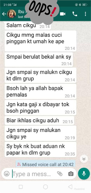 penjaga marah guru tak basuh bekas makanan anak