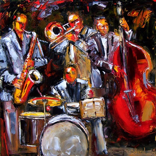 Artists Of Texas Contemporary Paintings and Art "Jazz kings" Original