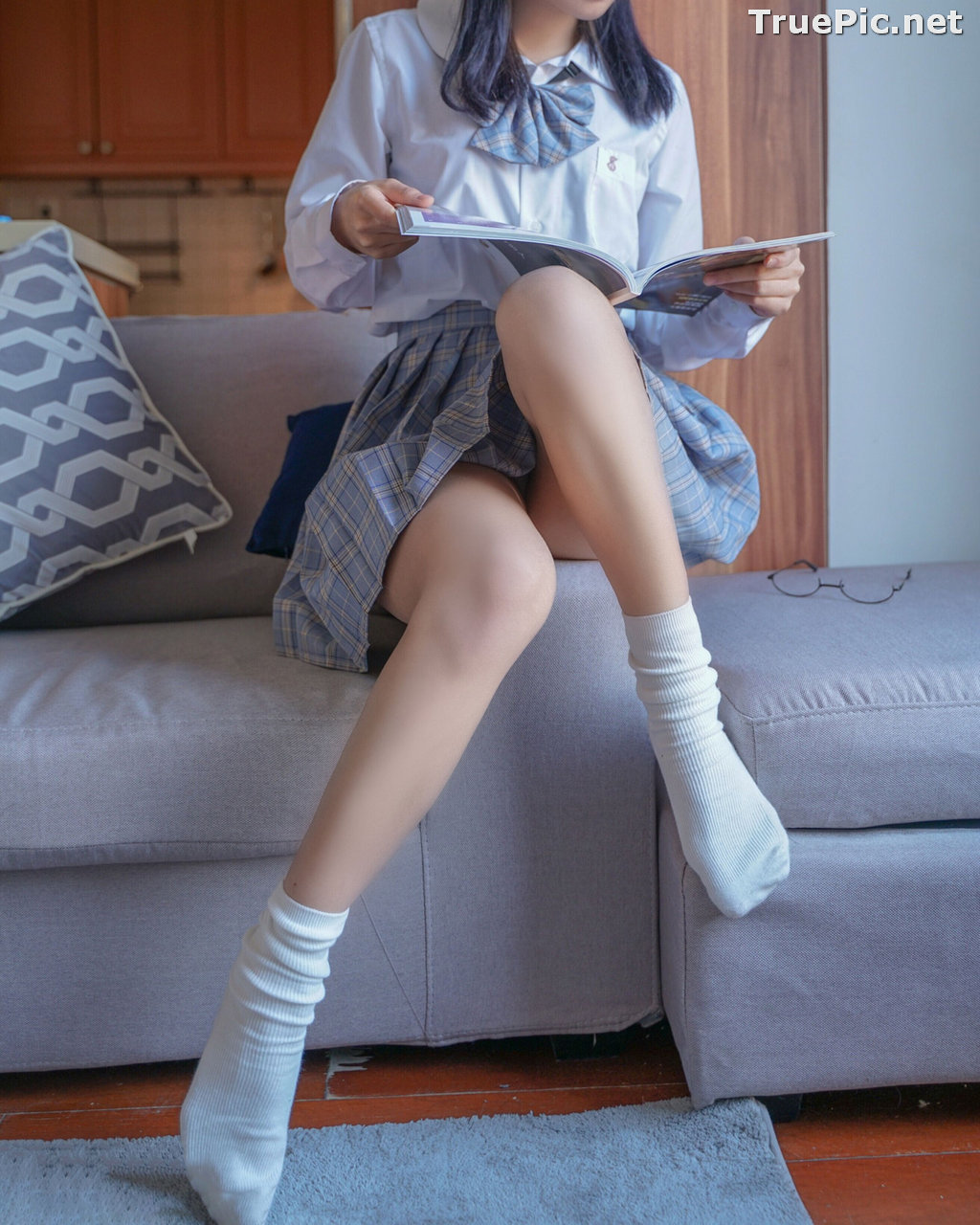 Image [MTCos] 喵糖映画 Vol.047 – Chinese Cute Model – Sexy Student Uniform - TruePic.net - Picture-43