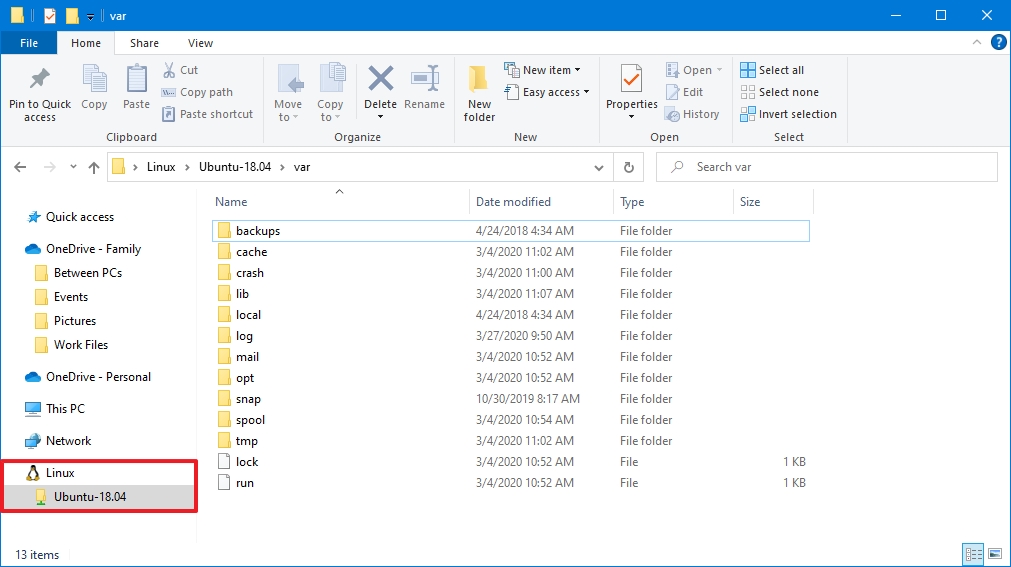 Windows 10 のファイル エクスプローラーが Linux ファイル (および Tux) を取得する