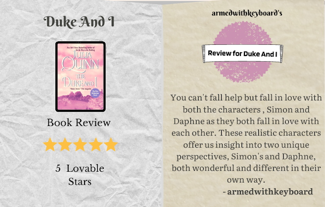 Book Review Duke And I Bridgertons Julia Quinn armedwithkeyboard
